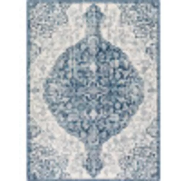 Artistic Weavers Lohena Vintage Medallion Area Rug53 x 71YellowNavy 5 ft 3 in x 7 ft 1 in