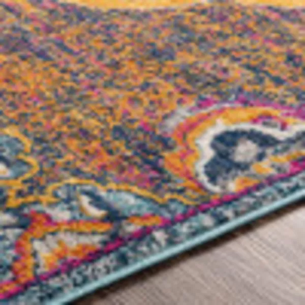 Artistic Weavers Lohena Vintage Medallion Area Rug53 x 71YellowOrange 5 ft 3 in x 7 ft 1 in