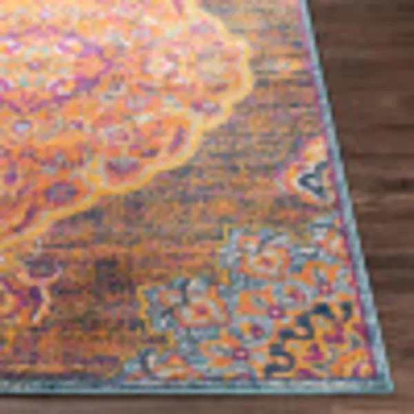 Artistic Weavers Lohena Vintage Medallion Area Rug53 x 71YellowOrange 5 ft 3 in x 7 ft 1 in