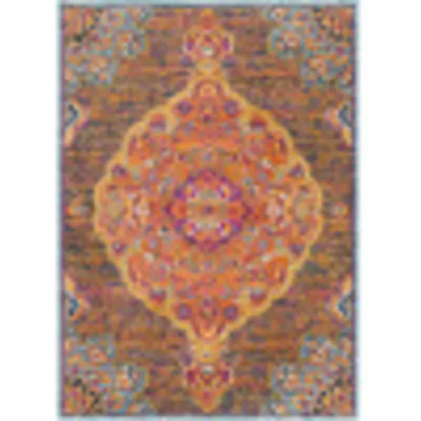 Artistic Weavers Lohena Vintage Medallion Area Rug53 x 71YellowOrange 5 ft 3 in x 7 ft 1 in