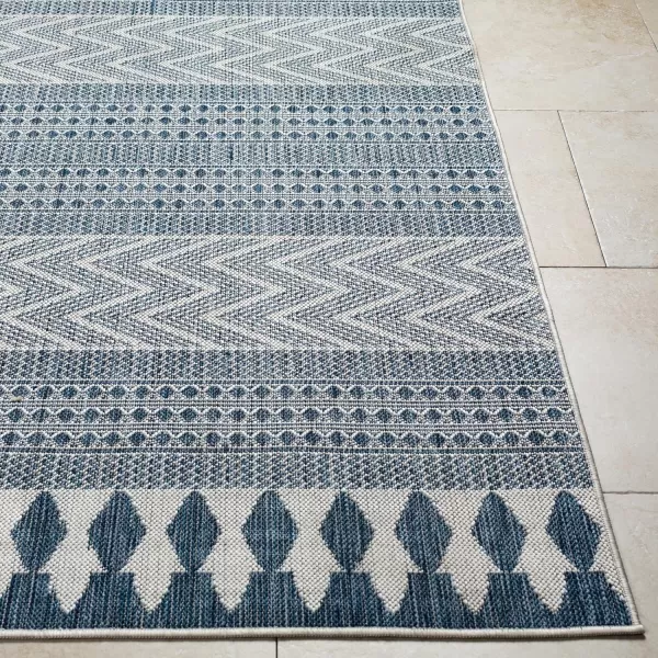 Artistic Weavers Long Beach Area Rug 53 x 7 BlueWhiteDark BlueTeal 27 x 73