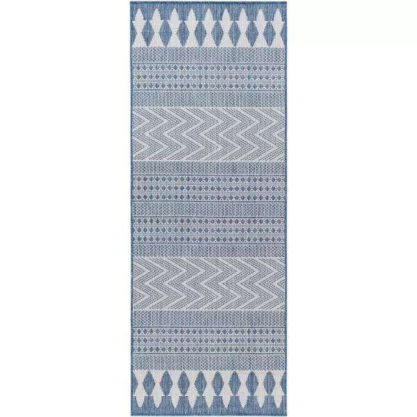 Artistic Weavers Long Beach Area Rug 53 x 7 BlueWhiteDark BlueTeal 27 x 73