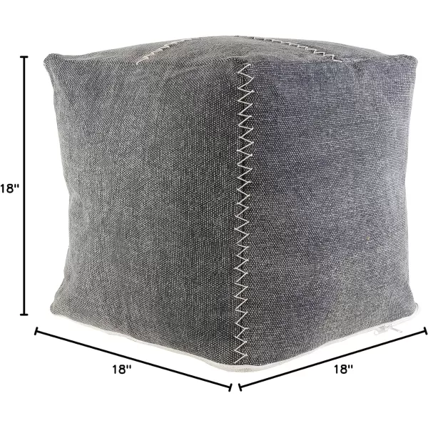 Artistic Weavers Luka Cottage Pouf 18 H x 18 W x 18 D Medium GrayArtistic Weavers Luka Cottage Pouf 18 H x 18 W x 18 D Medium Gray