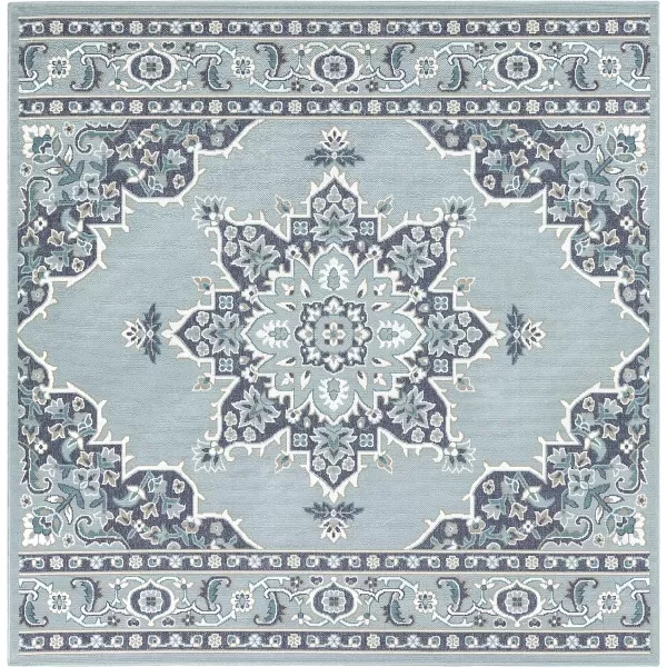 Artistic Weavers Maritza Medallion IndoorOutdoor Area Rug 73 Square BlueArtistic Weavers Maritza Medallion IndoorOutdoor Area Rug 73 Square Blue