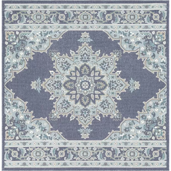 Artistic Weavers Maritza Medallion IndoorOutdoor Area Rug 73 Square DenimArtistic Weavers Maritza Medallion IndoorOutdoor Area Rug 73 Square Denim