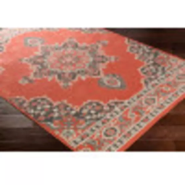 Artistic Weavers Maritza Oriental Outdoor Area Rug 53 x 77 BlackSeafoam25 x 1110 Burnt Orange