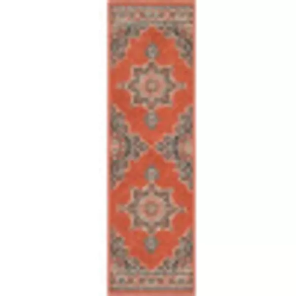 Artistic Weavers Maritza Oriental Outdoor Area Rug 53 x 77 BlackSeafoam25 x 1110 Burnt Orange