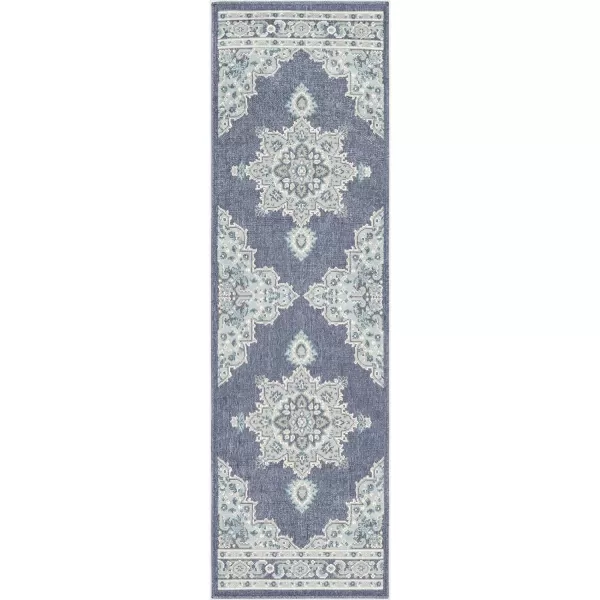 Artistic Weavers Maritza Oriental Outdoor Area Rug 53 x 77 BlackSeafoam25 x 1110 Denim