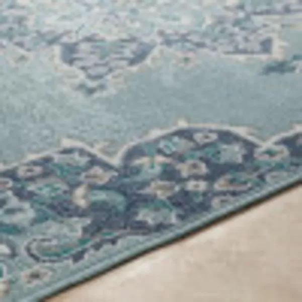 Artistic Weavers Maritza Oriental Outdoor Area Rug 53 x 77 BlackSeafoam25 x 45 Aqua