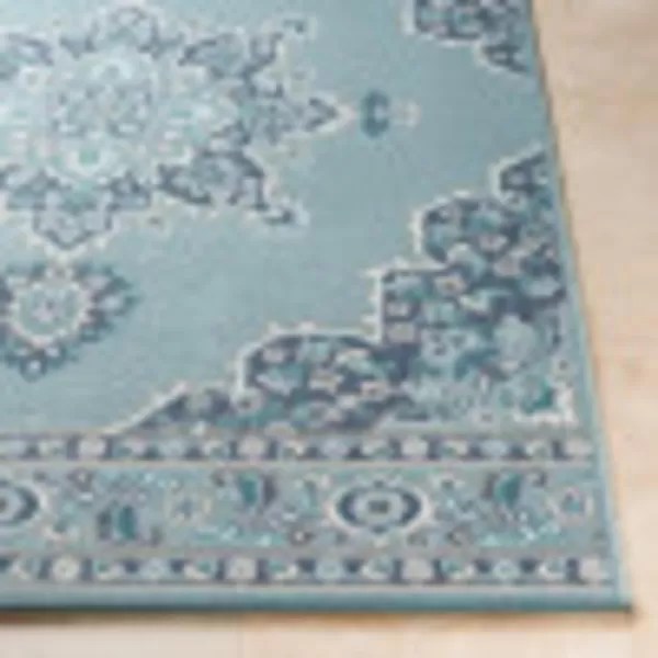 Artistic Weavers Maritza Oriental Outdoor Area Rug 53 x 77 BlackSeafoam25 x 45 Aqua