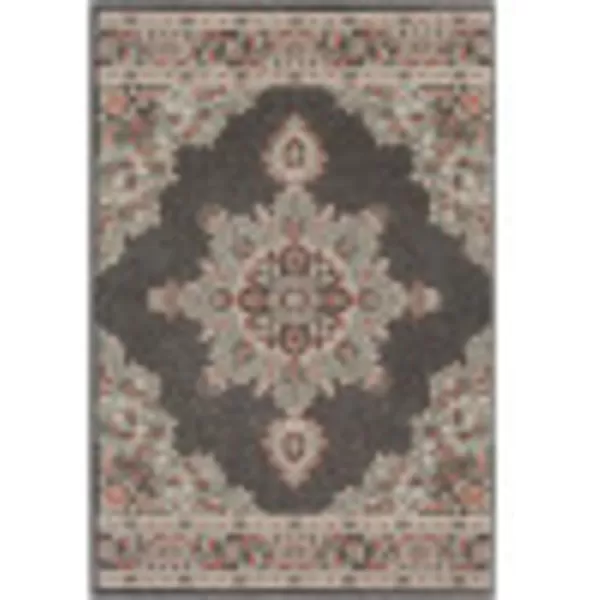 Artistic Weavers Maritza Oriental Outdoor Area Rug 53 x 77 BlackSeafoam25 x 45 BlackSeafoam