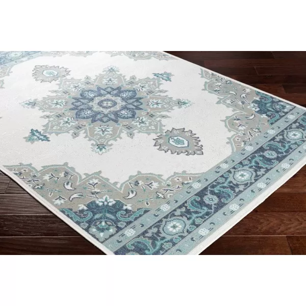 Artistic Weavers Maritza Oriental Outdoor Area Rug 53 x 77 BlackSeafoam25 x 45 Blue