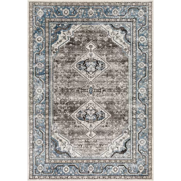 Artistic Weavers Marvel Vintage Oriental Area Rug 53 x 73 BlueBlueCharcoal 2 x 3