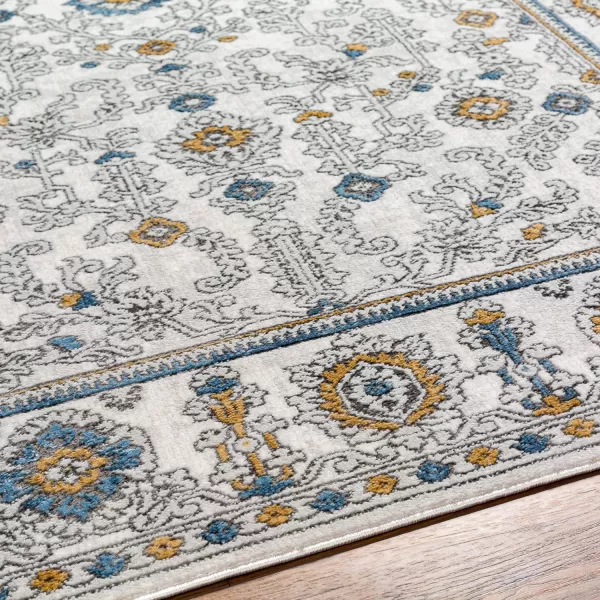 Artistic Weavers Marvel Vintage Oriental Area Rug 53 x 73 BlueBlueMustard 2 x 3