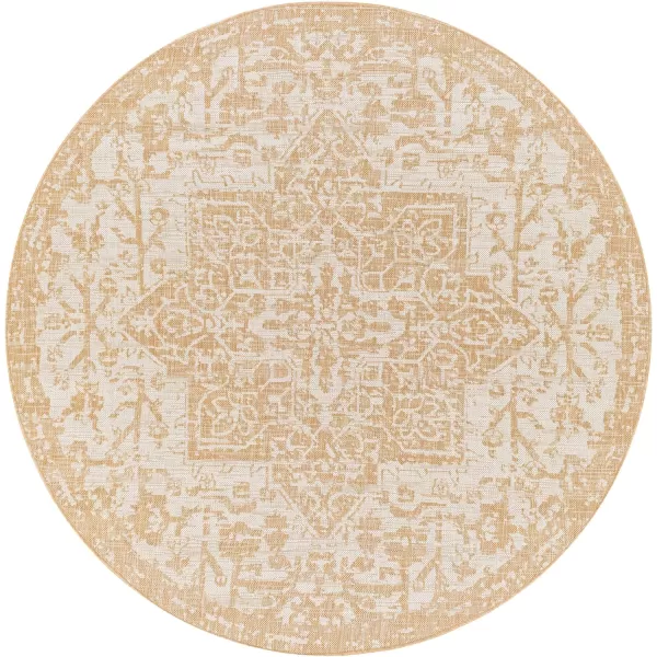 Artistic Weavers Masha Outdoor Traditional Area Rug67 Round Tan