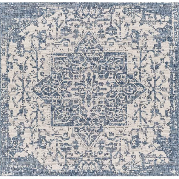 Artistic Weavers Masha Outdoor Traditional Area Rug67 Square Dark Blue