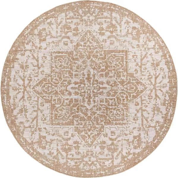 Artistic Weavers Masha Outdoor Traditional Area Rug710 Round Tan