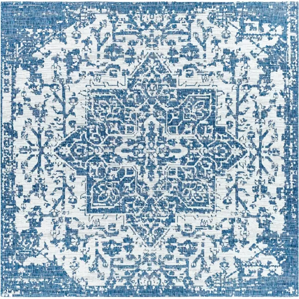 Artistic Weavers Masha Outdoor Traditional Area Rug710 Square Dark Blue