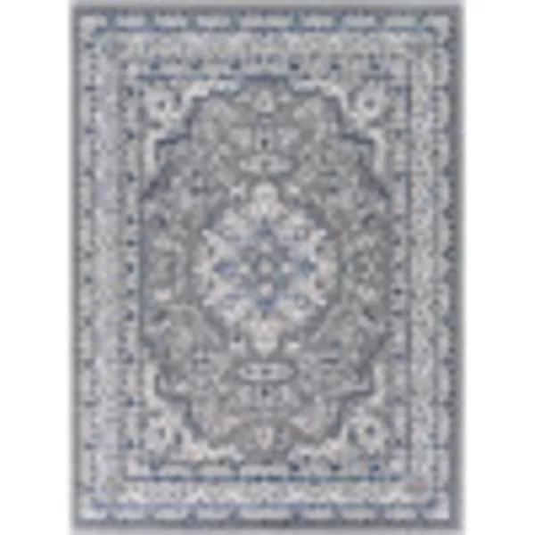 Artistic Weavers Medallion Vintage Mikka Area Rug 5 ft 3 in x 7 ft NavyMedium Grey 92 x 12