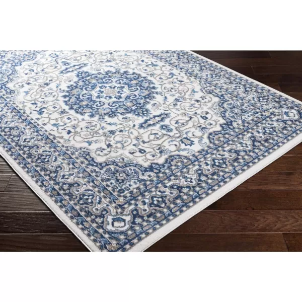 Artistic Weavers Medallion Vintage Mikka Area Rug 5 ft 3 in x 7 ft NavyWhiteNavy 5 ft 3 in x 7 ft