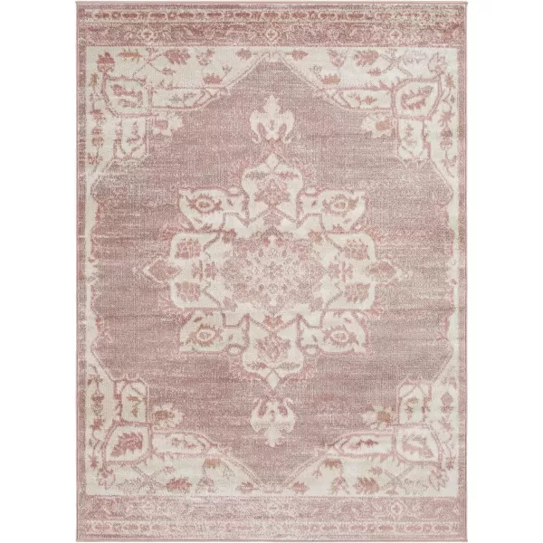 Artistic Weavers Mehrdad Traditional Floral Area 710 x 10 RustWhite53 x 7 Blush