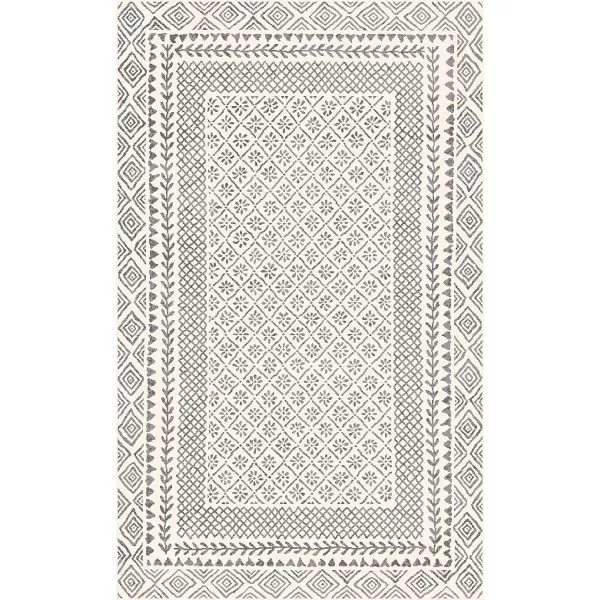 Artistic Weavers Melodie Boho Farmhouse Area Rug67 SquareBeigeBeigeCharcoal 311 x 57