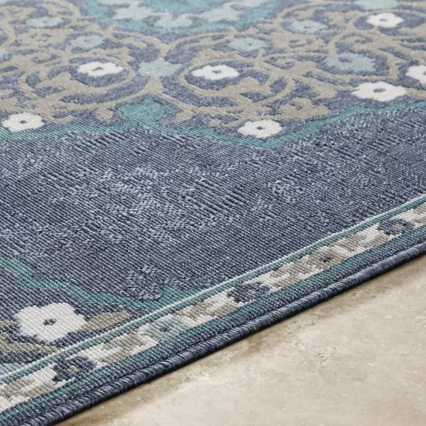 Artistic Weavers Melodie Prosperie Oriental Outdoor Area Rug 53 x 77 Denim25 x 1110 Denim