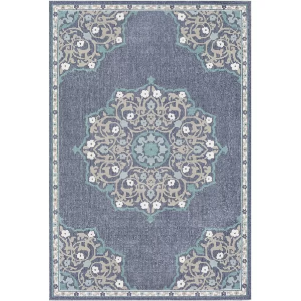 Artistic Weavers Melodie Prosperie Oriental Outdoor Area Rug 53 x 77 Denim37 x 57 Denim