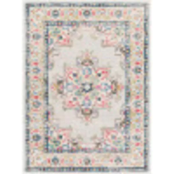 Artistic Weavers Melta Vintage Oriental Area Rug53 x 71Dark Blue5 ft 3 in x 7 ft 1 in Light Grey