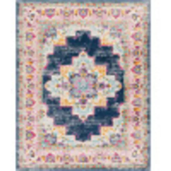 Artistic Weavers Melta Vintage Oriental Area Rug53 x 71Dark Blue6 ft 7 in x 9 ft Navy