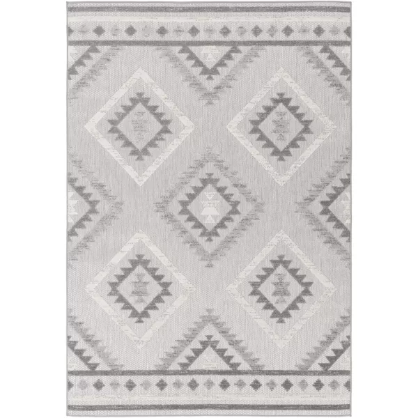 Artistic Weavers Mette Bohemian Outdoor Area Rug 53 x 73 Grey2 x 3 Grey