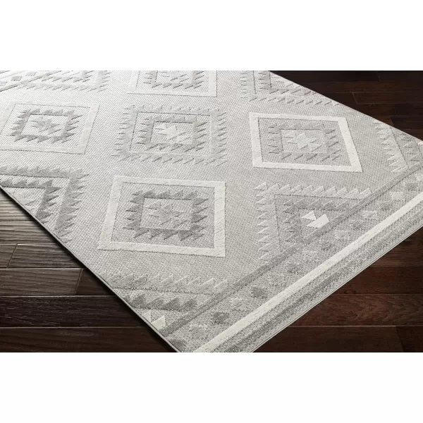 Artistic Weavers Mette Bohemian Outdoor Area Rug 53 x 73 Grey2 x 3 Grey