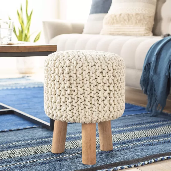 Artistic Weavers Miyax Stool 12 x 12 x 16 CharcoalIvory