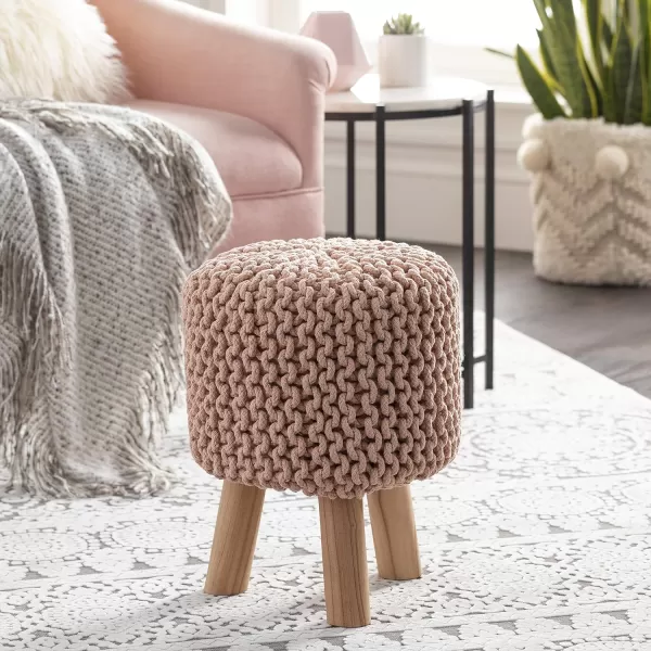 Artistic Weavers Miyax Stool 12 x 12 x 16 CharcoalPale Pink