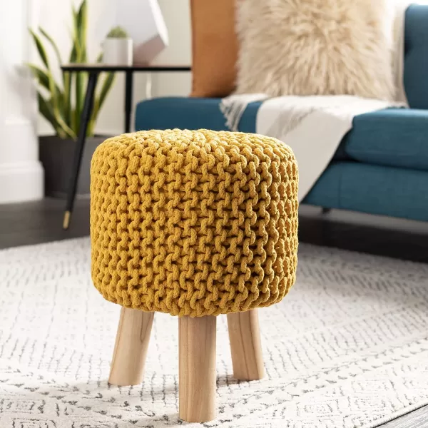 Artistic Weavers Miyax Stool 12 x 12 x 16 CharcoalYellow