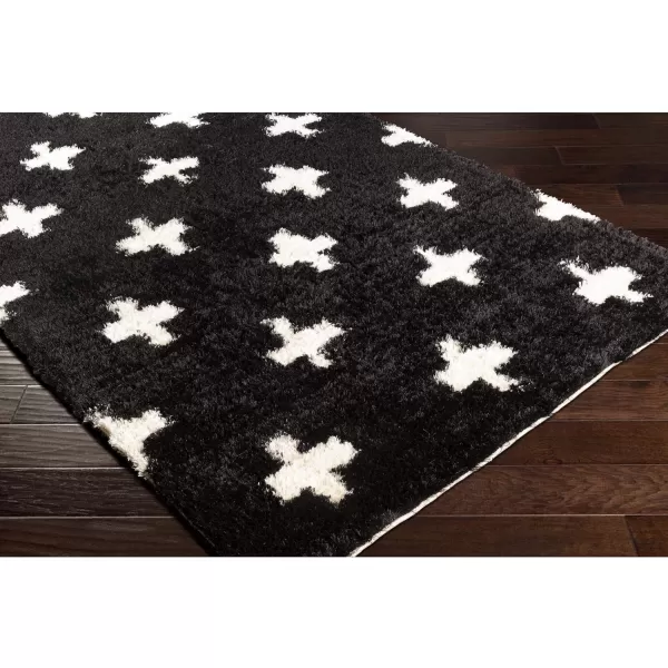 Artistic Weavers Modern Soft Swiss Cross Shag Area Rug 8 x 10 Black5 x 76 Black