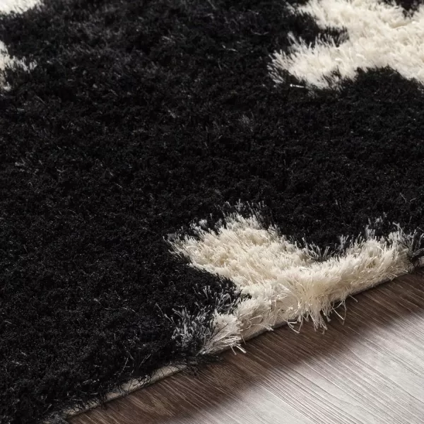 Artistic Weavers Modern Soft Swiss Cross Shag Area Rug 8 x 10 Black5 x 76 Black