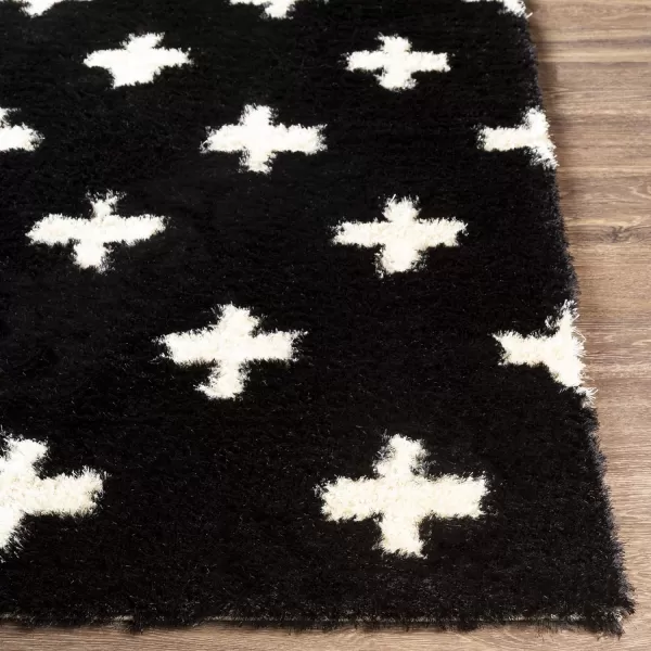 Artistic Weavers Modern Soft Swiss Cross Shag Area Rug 8 x 10 Black5 x 76 Black