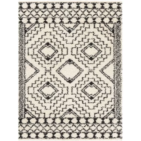 Artistic Weavers Moroccan Soft Ana Maria Shag Area Rug 5 x 8 CreamCharcoal5 x 8 Feet