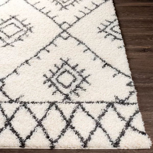 Artistic Weavers Moroccan Soft Ceci Shag Area Rug 53 x 7 CreamCharcoal27 x 73 CreamCharcoal