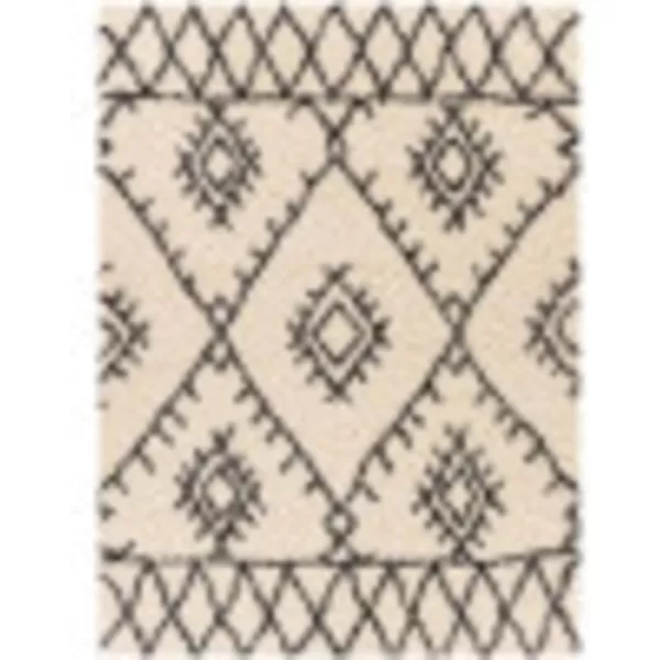 Artistic Weavers Moroccan Soft Ceci Shag Area Rug 53 x 7 CreamCharcoal27 x 73 CreamCharcoal