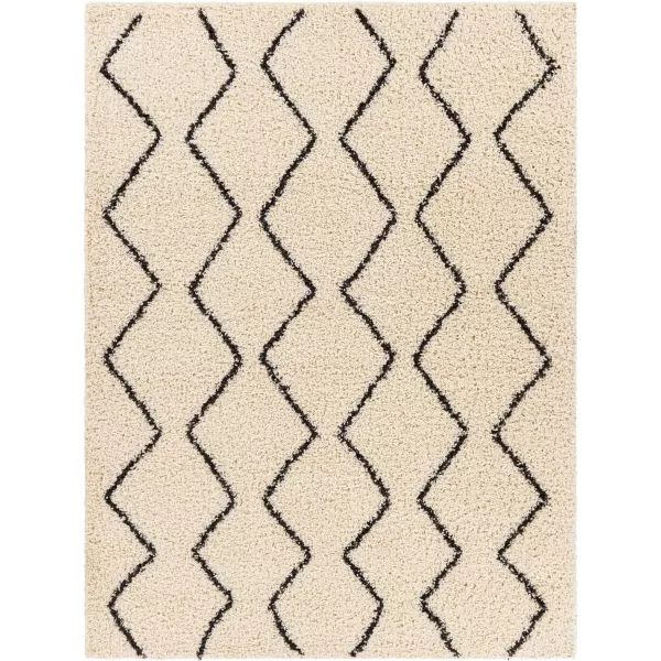 Artistic Weavers Moroccan Soft Kasey Shag Area Rug53 x 7CreamCharcoalCreamCharcoal 5 ft 3 in x 7 ft