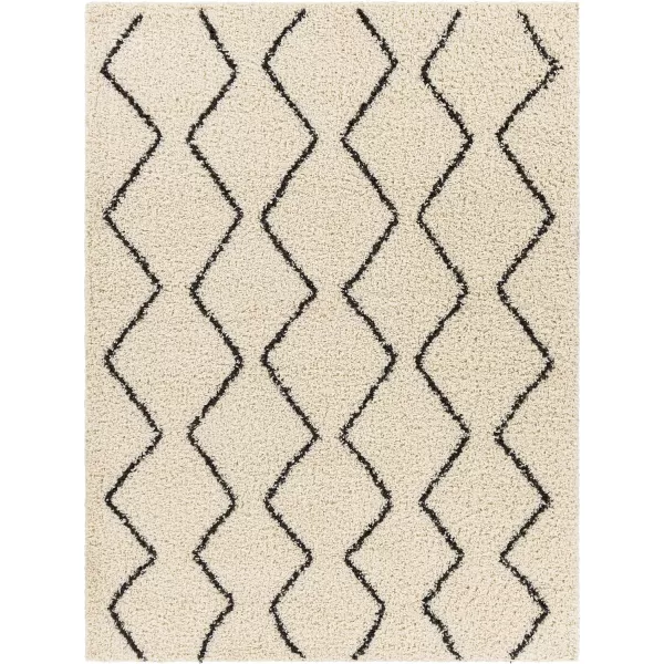 Artistic Weavers Moroccan Soft Kasey Shag Area Rug53 x 7CreamCharcoalCreamCharcoal 6 ft 7 in x 9 ft