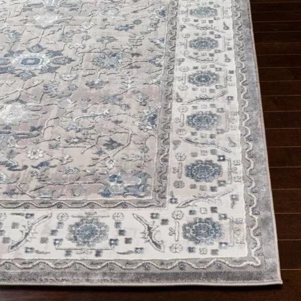 Artistic Weavers Murphy Gray and Navy Updated Traditional 710 x 103 Area Rug53 x 73 Grey