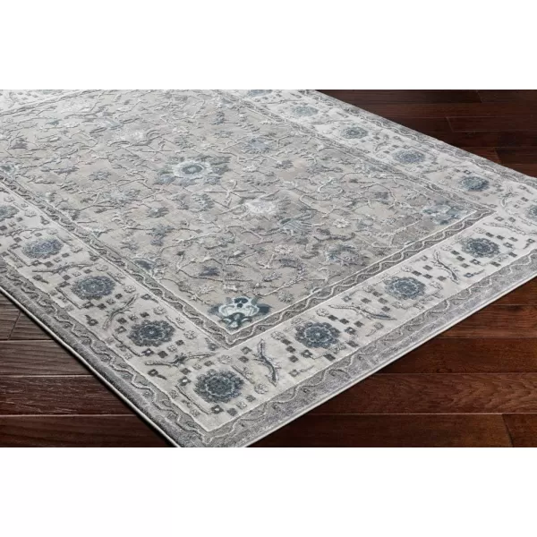 Artistic Weavers Murphy Gray and Navy Updated Traditional 710 x 103 Area Rug53 x 73 Grey