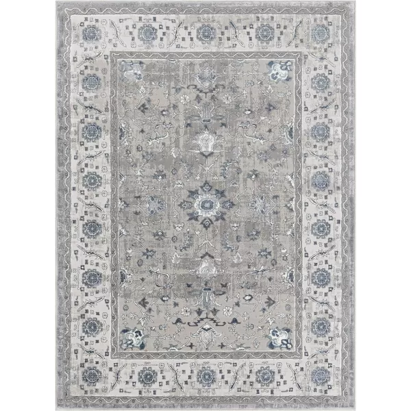 Artistic Weavers Murphy Gray and Navy Updated Traditional 710 x 103 Area Rug710 x 103 Grey