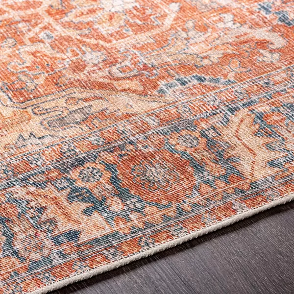 Artistic Weavers Nico Vintage Floral Washable Area Rug 53 x 73 Burnt OrangeNavy53 x 73