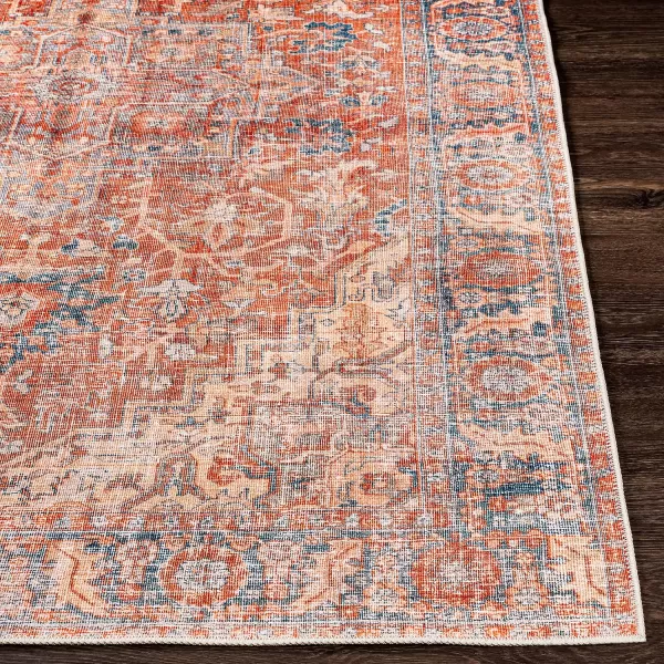 Artistic Weavers Nico Vintage Floral Washable Area Rug 53 x 73 Burnt OrangeNavy810 x 12