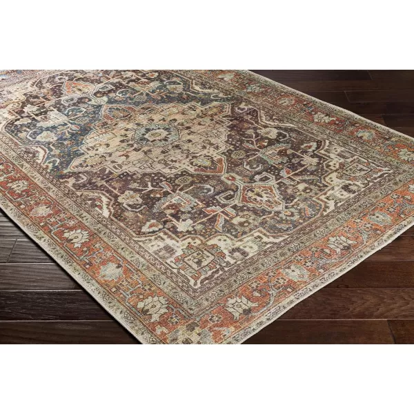 Artistic Weavers Nico Vintage Medallion Area Rug 53 x 73 Burnt OrangeTeal2 x 211