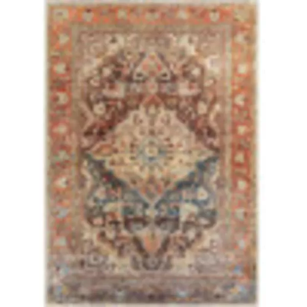 Artistic Weavers Nico Vintage Medallion Area Rug 53 x 73 Burnt OrangeTeal2 x 211